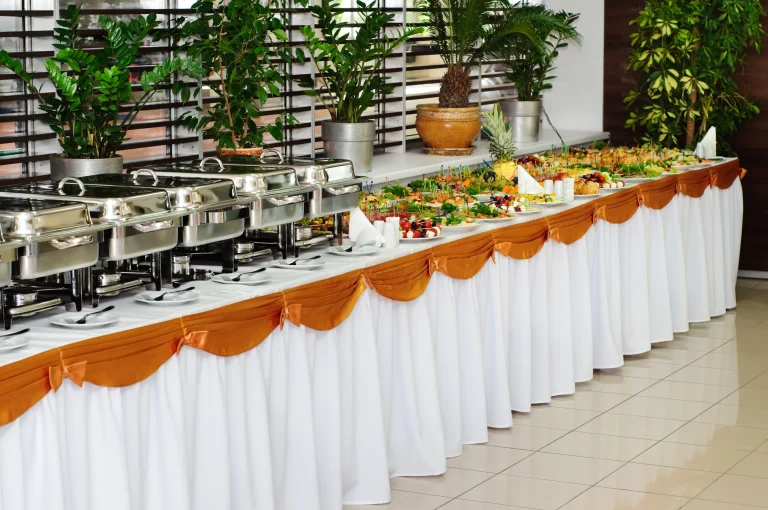 Professional corporate banquet buffet setup by Sar V Sri Catering