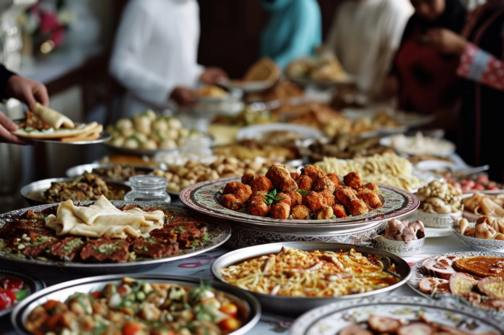 A lavish spread of premium pure vegetarian gourmet dishes served at a luxury buffet by Sarvsri, the best veg catering service in Chennai