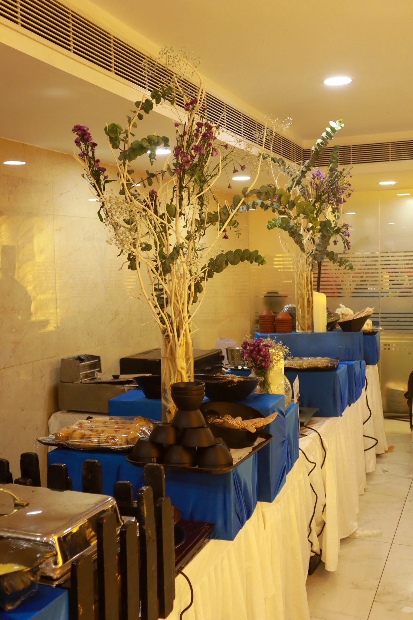 House party chaat counters setup by professional food catering services